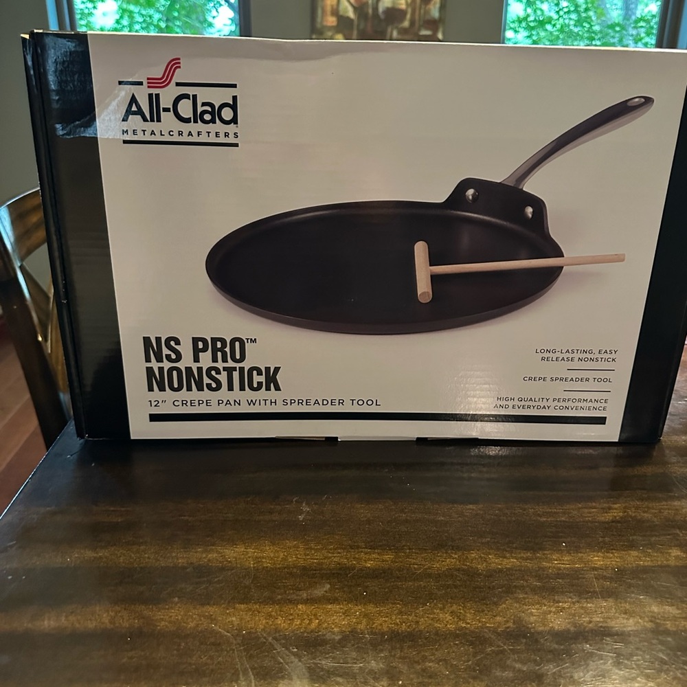 All-Clad NS PRO Nonstick Crepe Pan with Spreader Tool - Black